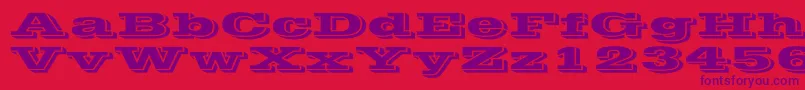 VineraEx Font – Purple Fonts on Red Background
