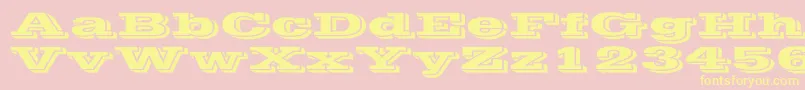 VineraEx Font – Yellow Fonts on Pink Background