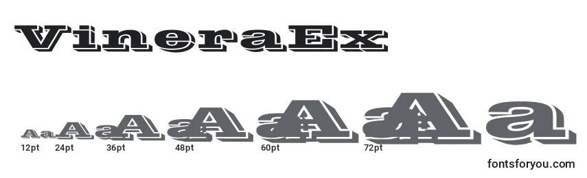 Размеры шрифта VineraEx