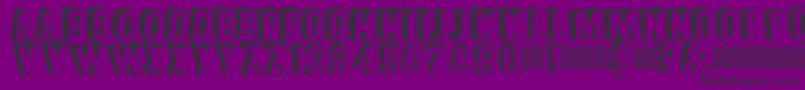 Funsized-Schriftart – Schwarze Schriften auf violettem Hintergrund