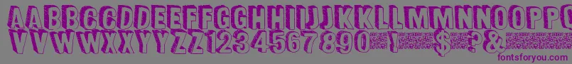 Funsized Font – Purple Fonts on Gray Background