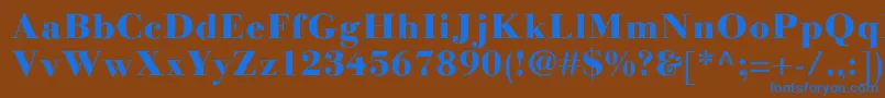 LinotypegianottenHeavy Font – Blue Fonts on Brown Background