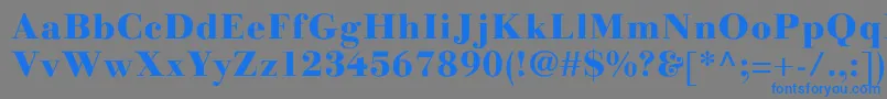 LinotypegianottenHeavy Font – Blue Fonts on Gray Background