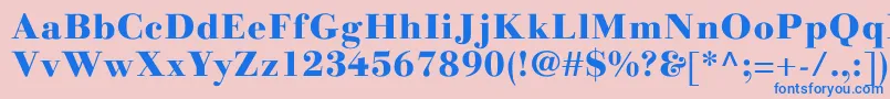 LinotypegianottenHeavy Font – Blue Fonts on Pink Background