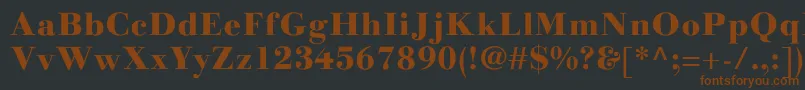 LinotypegianottenHeavy Font – Brown Fonts on Black Background