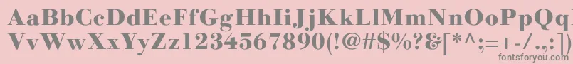 LinotypegianottenHeavy Font – Gray Fonts on Pink Background