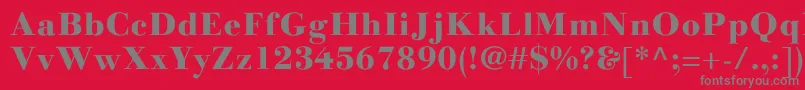 LinotypegianottenHeavy Font – Gray Fonts on Red Background