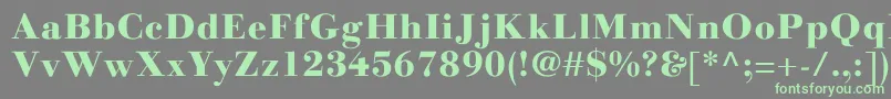 Fonte LinotypegianottenHeavy – fontes verdes em um fundo cinza