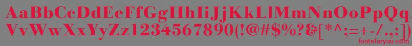 LinotypegianottenHeavy Font – Red Fonts on Gray Background