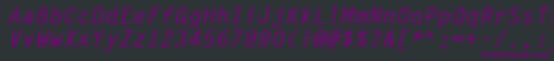 Шрифт MetronomcBolditalic – фиолетовые шрифты на чёрном фоне
