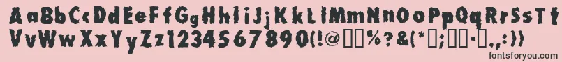 Millionair Font – Black Fonts on Pink Background