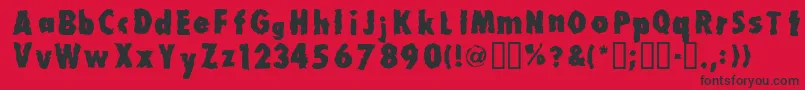 Millionair Font – Black Fonts on Red Background