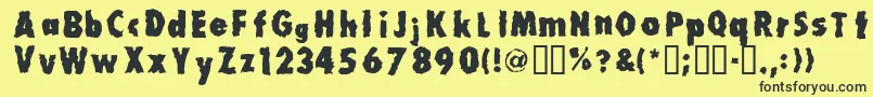 Millionair Font – Black Fonts on Yellow Background