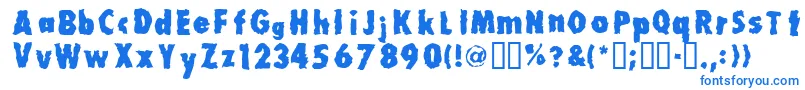 Millionair Font – Blue Fonts on White Background