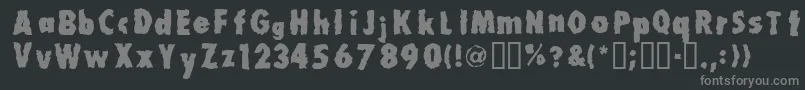 フォントMillionair – 黒い背景に灰色の文字