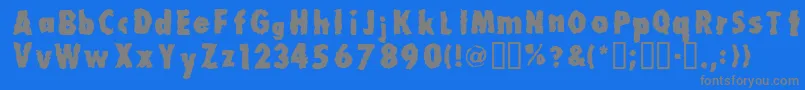 Millionair Font – Gray Fonts on Blue Background