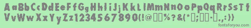 Millionair Font – Gray Fonts on Green Background