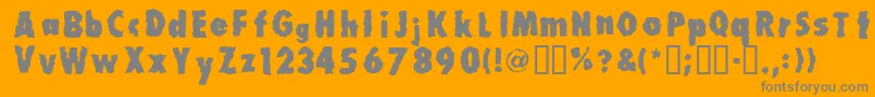 フォントMillionair – オレンジの背景に灰色の文字