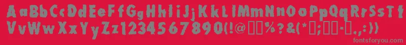 Millionair Font – Gray Fonts on Red Background