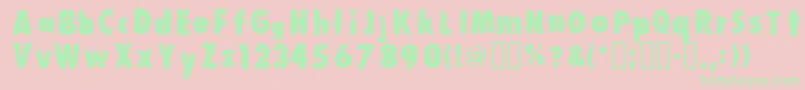 Millionair Font – Green Fonts on Pink Background