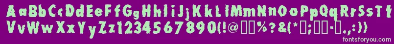 Millionair Font – Green Fonts on Purple Background