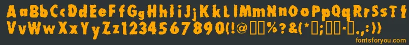 Millionair Font – Orange Fonts on Black Background