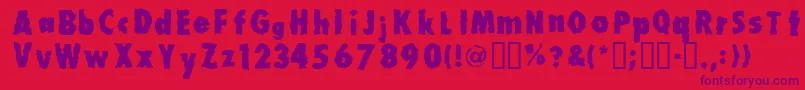 Millionair Font – Purple Fonts on Red Background