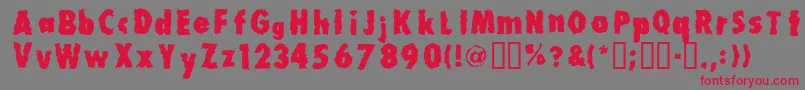 Millionair Font – Red Fonts on Gray Background