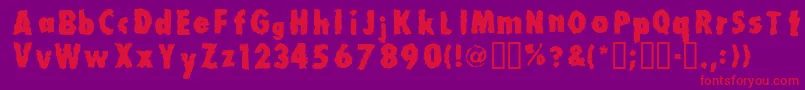 Millionair Font – Red Fonts on Purple Background