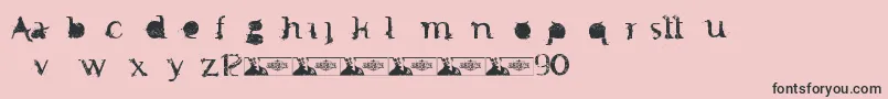 FtfMintheeIndonesiana3th Font – Black Fonts on Pink Background
