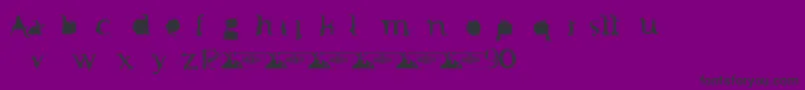 FtfMintheeIndonesiana3th-Schriftart – Schwarze Schriften auf violettem Hintergrund