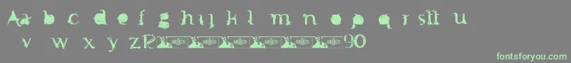 FtfMintheeIndonesiana3th-fontti – vihreät fontit harmaalla taustalla