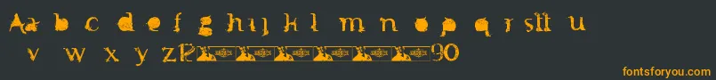 Шрифт FtfMintheeIndonesiana3th – оранжевые шрифты на чёрном фоне
