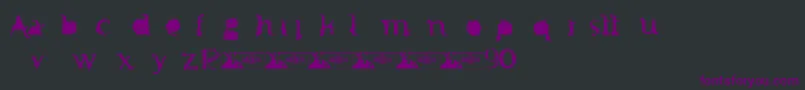 Шрифт FtfMintheeIndonesiana3th – фиолетовые шрифты на чёрном фоне