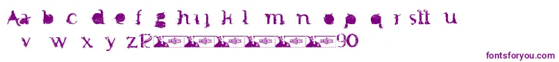 フォントFtfMintheeIndonesiana3th – 紫色のフォント