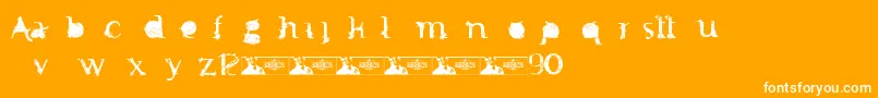 FtfMintheeIndonesiana3th Font – White Fonts on Orange Background