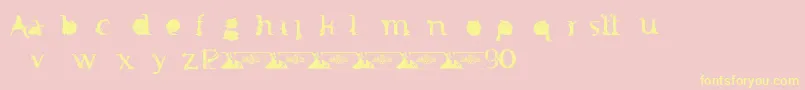 FtfMintheeIndonesiana3th Font – Yellow Fonts on Pink Background