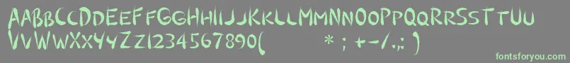 Guilin-Schriftart – Grüne Schriften auf grauem Hintergrund