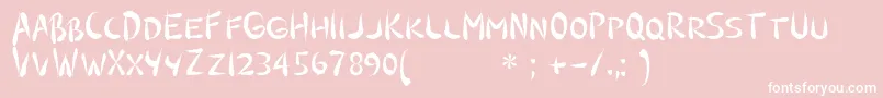 Guilin Font – White Fonts on Pink Background