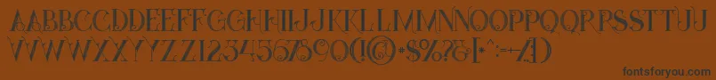Starblackinline Font – Black Fonts on Brown Background