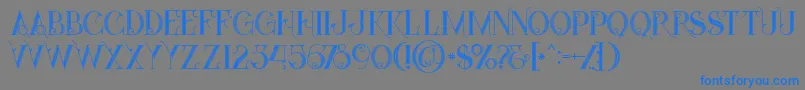 Starblackinline Font – Blue Fonts on Gray Background