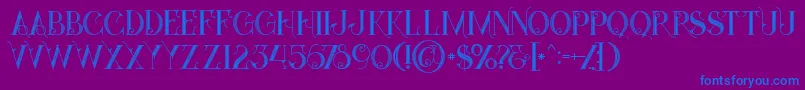 Starblackinline Font – Blue Fonts on Purple Background