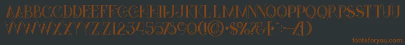 Starblackinline Font – Brown Fonts on Black Background