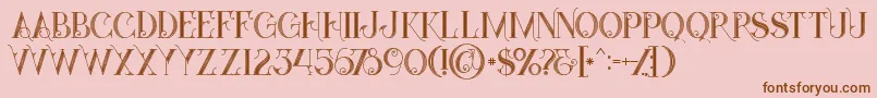 Starblackinline Font – Brown Fonts on Pink Background