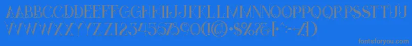 Starblackinline Font – Gray Fonts on Blue Background