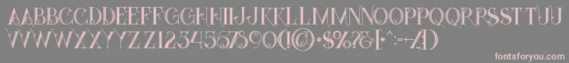 Starblackinline Font – Pink Fonts on Gray Background