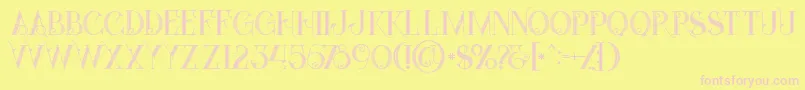 Starblackinline Font – Pink Fonts on Yellow Background