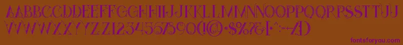 Starblackinline Font – Purple Fonts on Brown Background