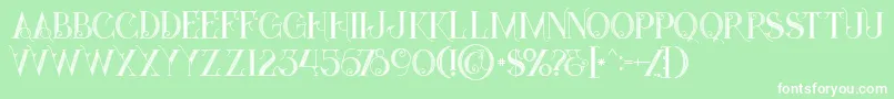 Starblackinline Font – White Fonts on Green Background