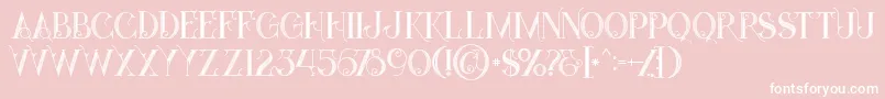 Starblackinline Font – White Fonts on Pink Background